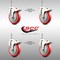 Service Caster 5 Inch 316SS Red Polyurethane Wheel Swivel 10mm Stem Caster Set Lock Brake SCC-SS316TSTTL20S514-PPUBRED-M1015-4 - alternate 2